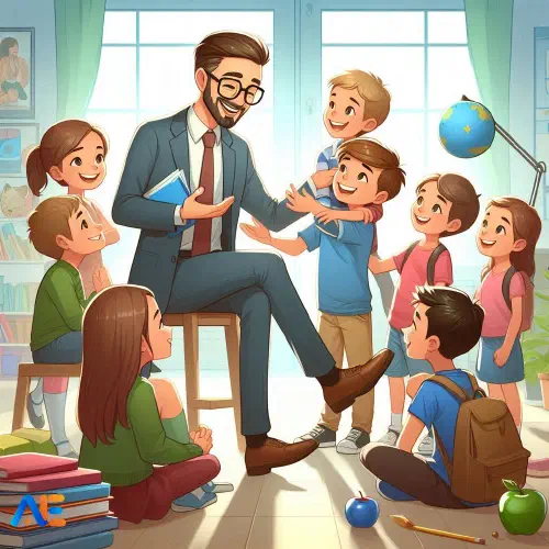 A teacher managing classroom behaviour effectively