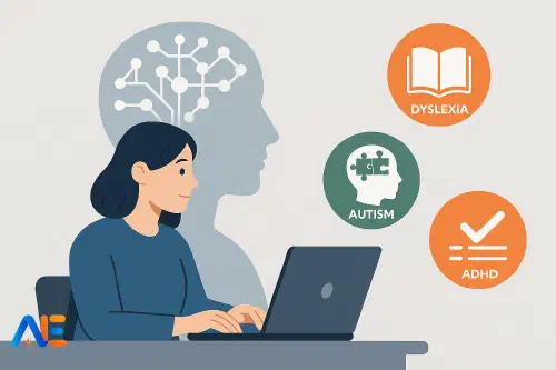 En lärare som använder AI‑verktyg för att stödja neurodivergenta elever