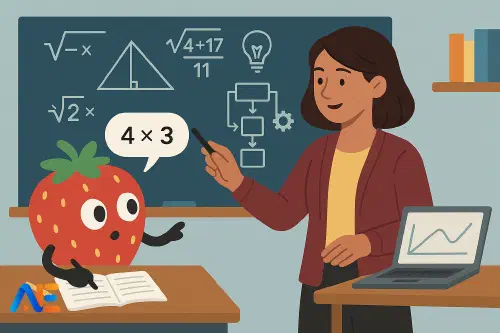 A teacher exploring OpenAI o1 reasoning tools with students