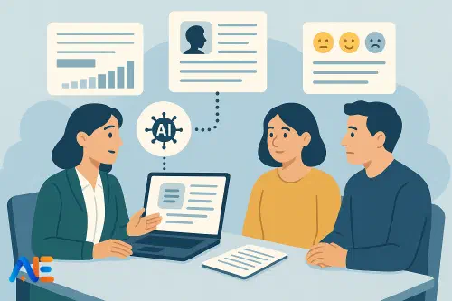 Opettaja käyttää AI-työkaluja valmistautuessaan vanhempainiltaan