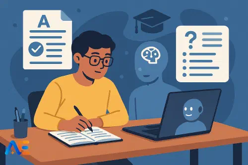 A secondary school student using AI as a revision coach for mock exams