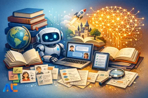 Elever som firar World Book Day samtidigt som de bygger ett AI-bevispaket med citatspårning och omarbetningsloggar