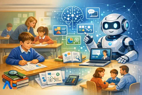 En Year 6-lärare som planerar KS2 SATs-repetition med tydliga AI-gränser