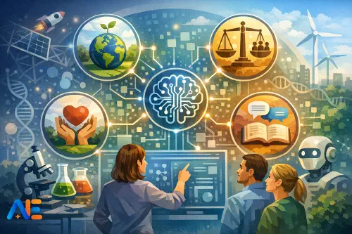 Lärare som kartlägger ämnesövergripande teman med AI-mikroverktyg