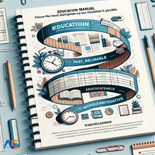 AI-genererad bild av en utbildningsmanual med en penna vid sidan